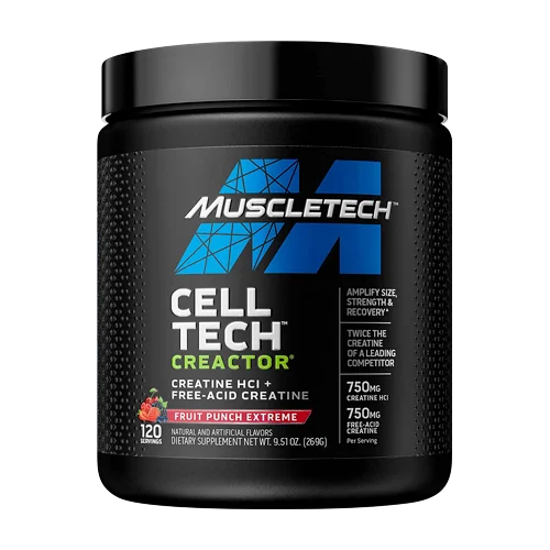 Creatina Cell Tech 120 Servicios Ponche de Frutas