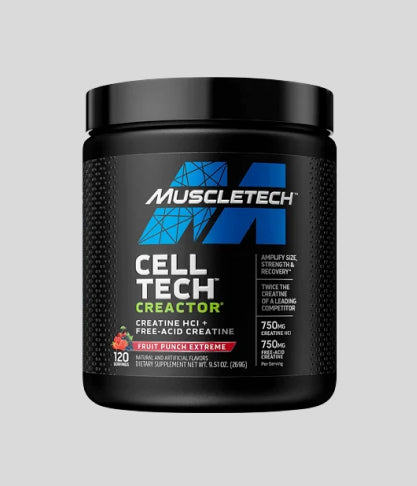 Creatina Cell Tech 120 Servicios Ponche de Frutas