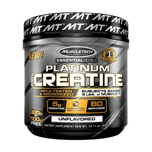 Platinum 100% Creatine 80 Servicios - ELITE NUTRITION