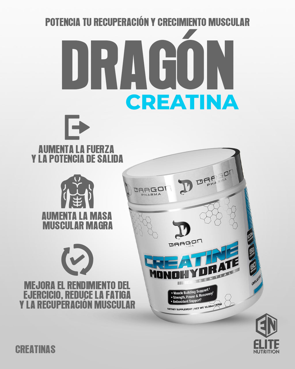 Creatina Dragon Pharma 60 Servicios