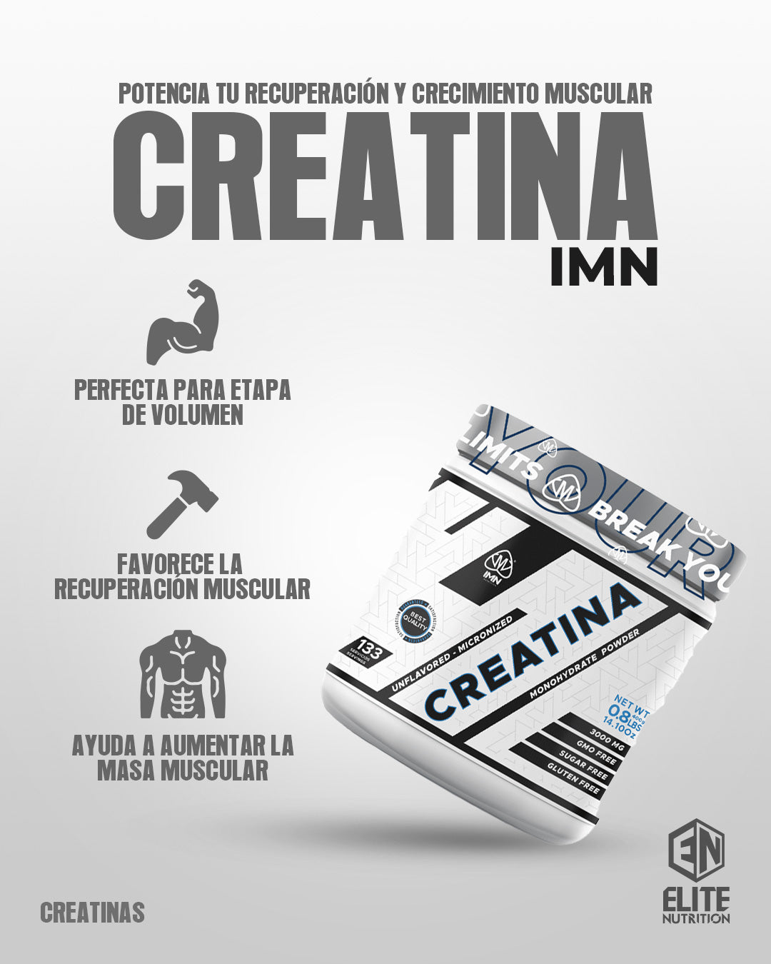 Creatine Monohidratada IMN Nutrition