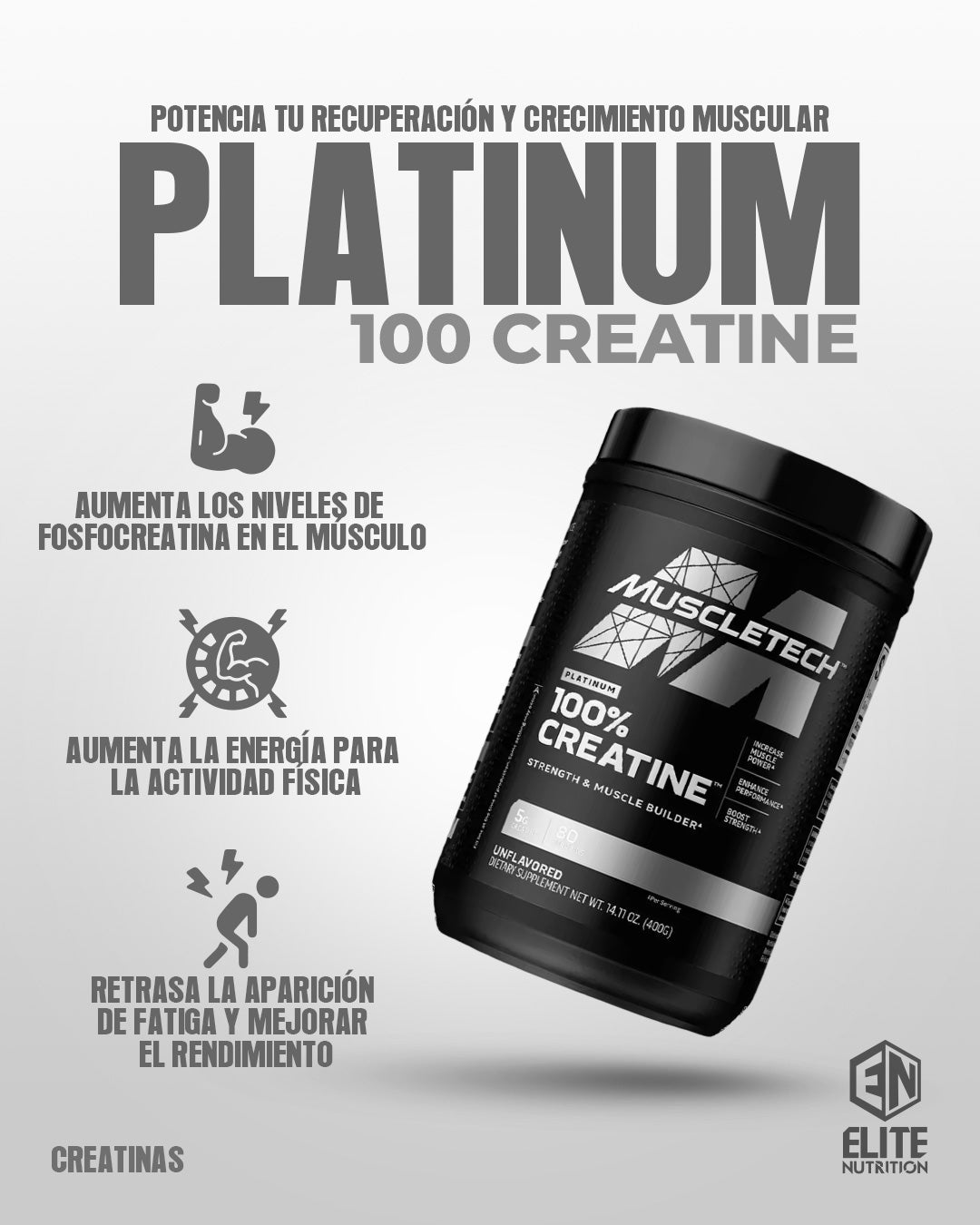 Creatina Platinum 80 Servicios