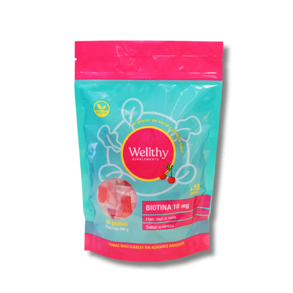 Gomas Biotina Wellthy 10 mg - ELITE NUTRITION