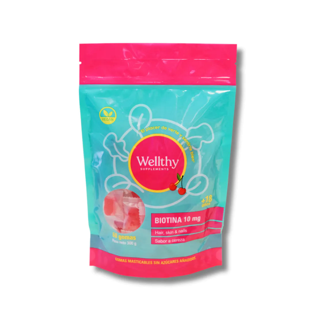 Gomas Biotina Wellthy 10 mg - ELITE NUTRITION