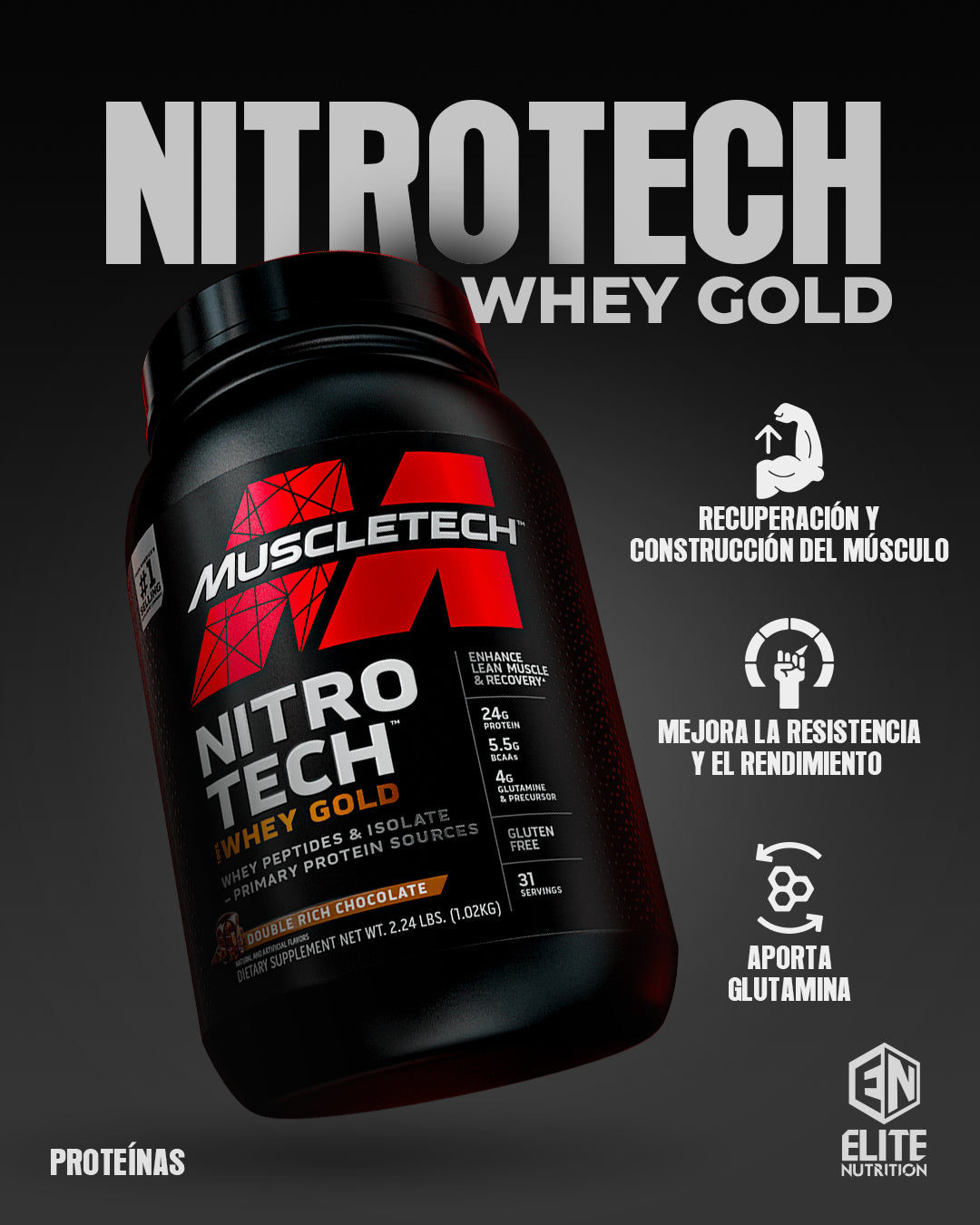 Nitro Tech 100 Whey Gold 2 Lb