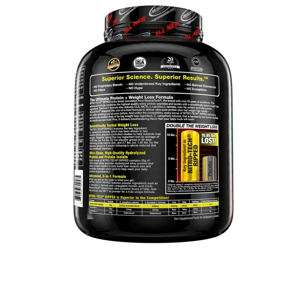 Nitro Tech Ripped 4 LB Muscletech - ELITE NUTRITION