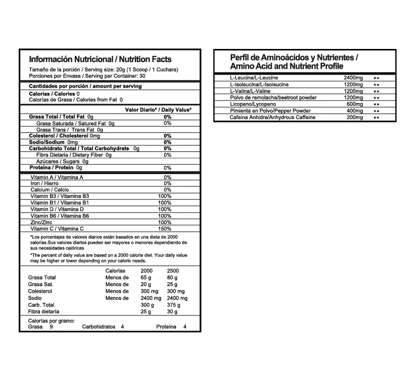Ultimate 600 g Pre Entreno IMN - ELITE NUTRITION