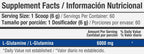 L-Glutamine 600 mg Healthy Sports Tabla Nutricional