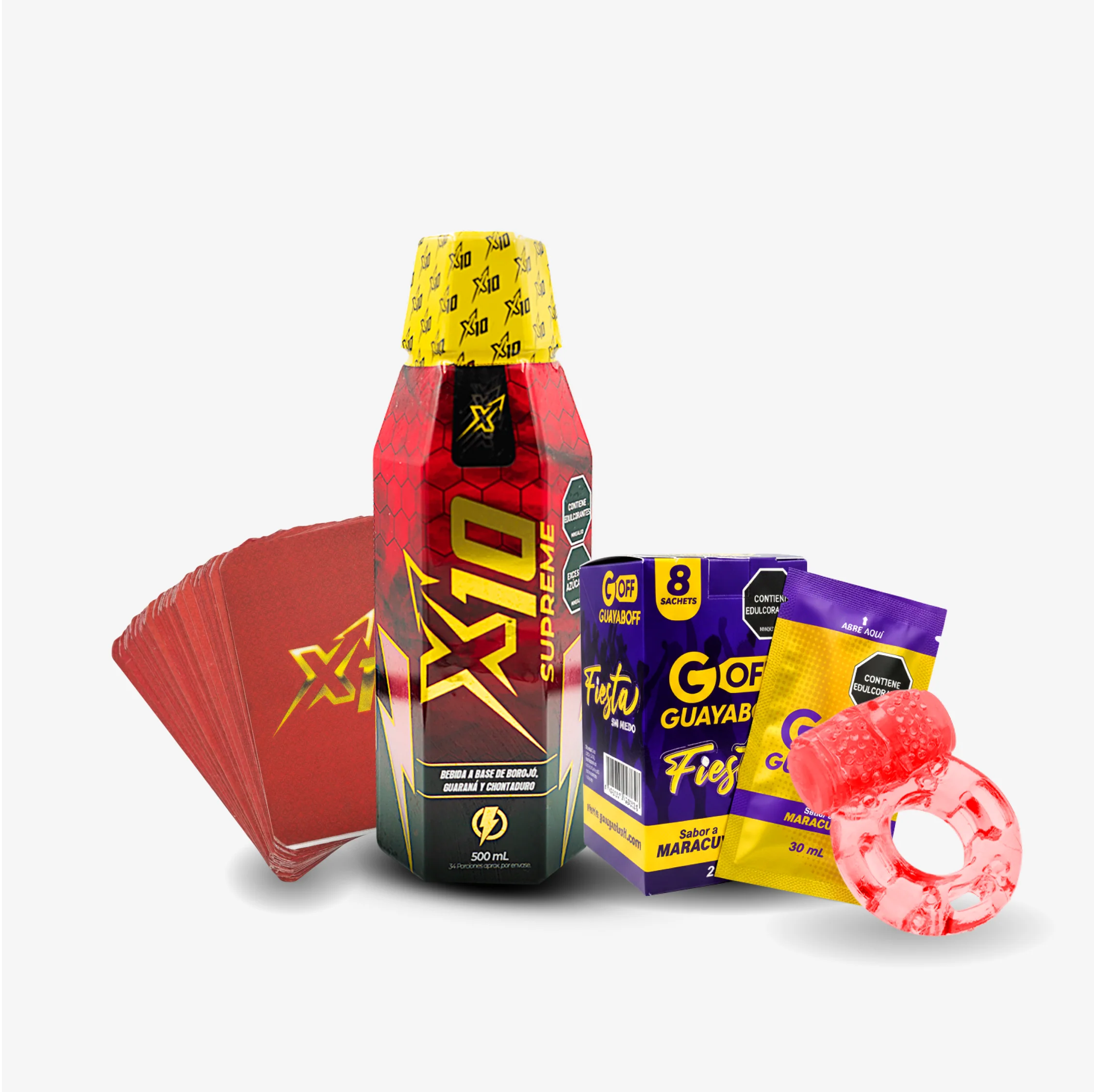 X10 Supreme + Caja Guayaboff + Anillo + Cartas