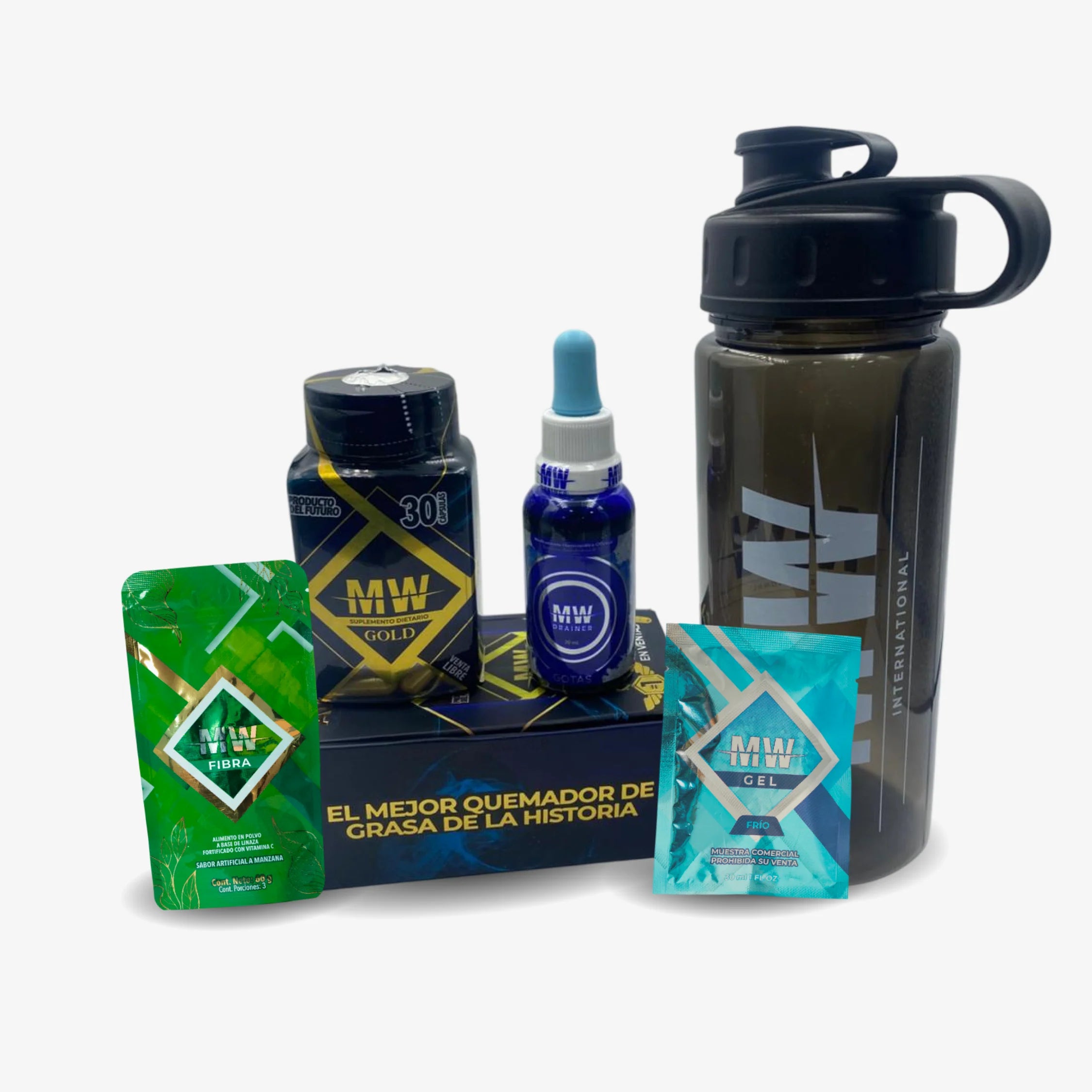 MW GOLD + DRENADOR + TERMO Y 2 SACHETS GRATIS