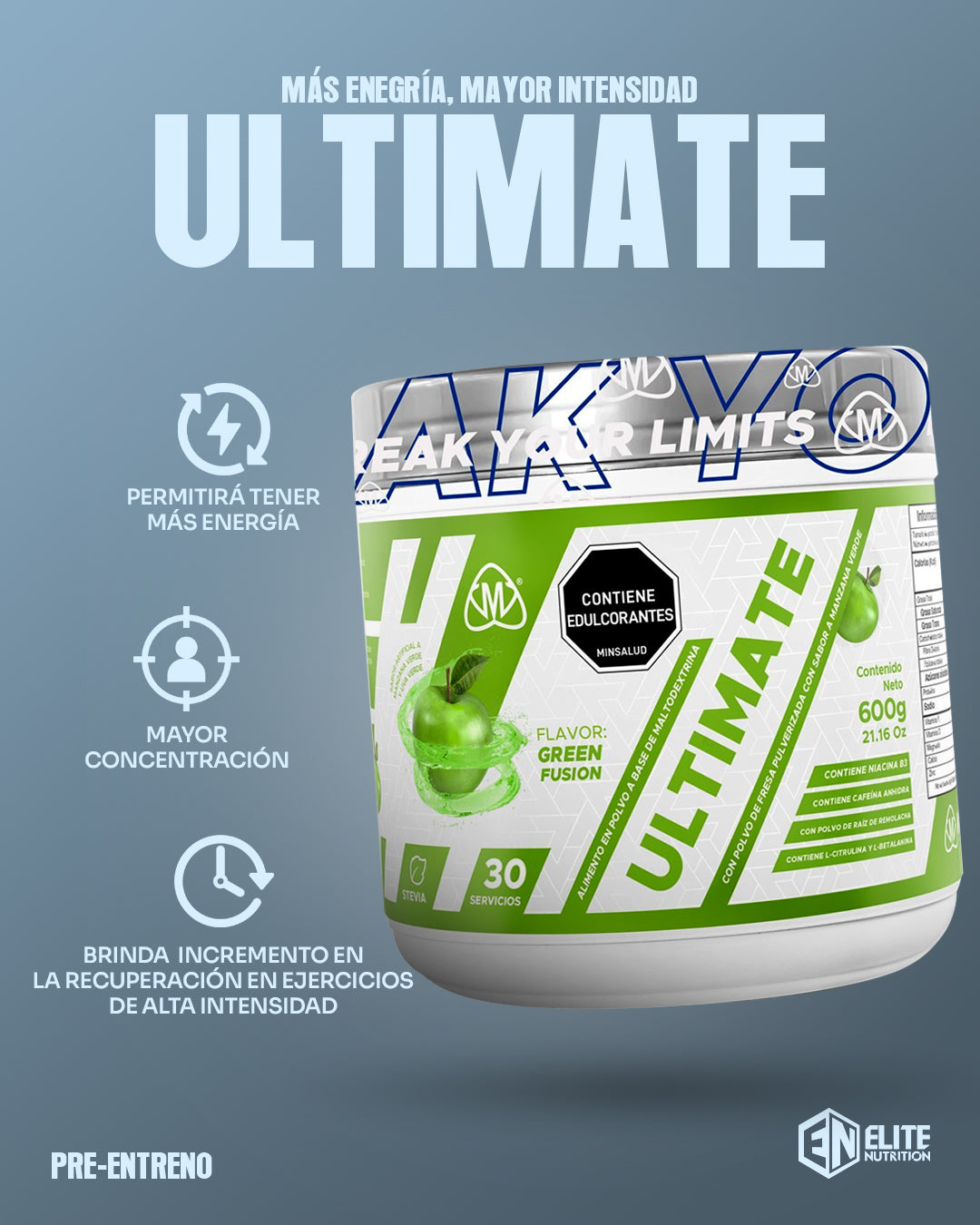Ultimate Pre Entreno 30 Servicios