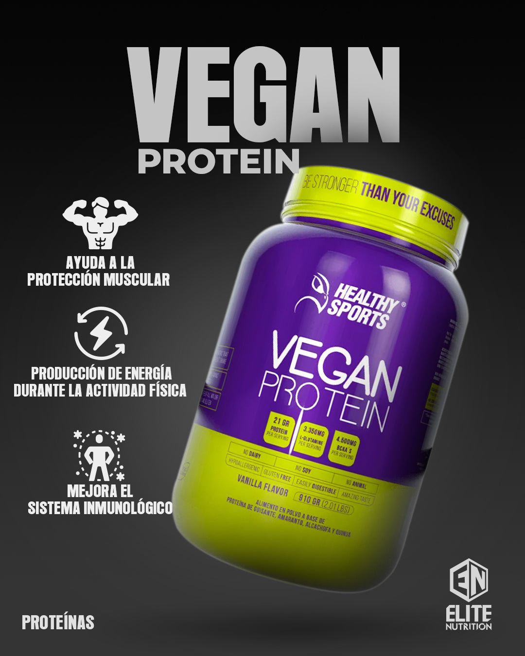 Vegan Protein Healthy Sports 2Lb